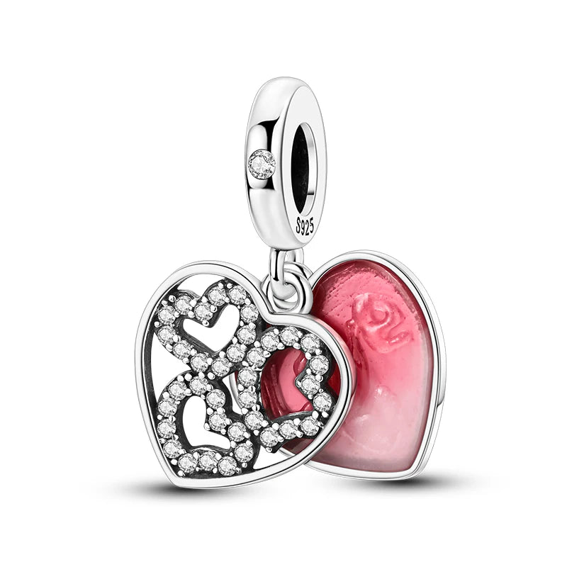 2025 New 925 Silver Rose Romantic Butterfly Skull Charms Beads Fit 3mm Original Bracelet DIY Jewelry Valentine's Day Gift