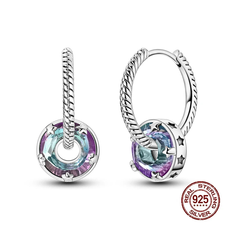 Earrings 925 Silver Shining Heart Shaped Zircon Butterfly Hoop Earrings For Women Engagement Birthday Proluxe Fine Jewelry Gift