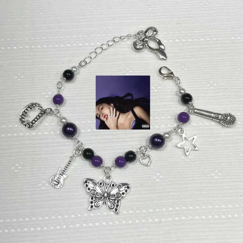 Guts inspired bracelet purple Y2k beaded jewelry