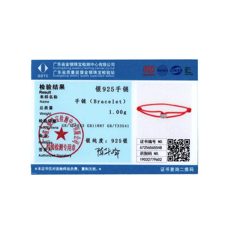 BISAER 925 Sterling Silver Red Viper Bracelet Snake Cotton Rope Adjustable Chain for Women Charms Beads DIY Fine Jewelry Gift