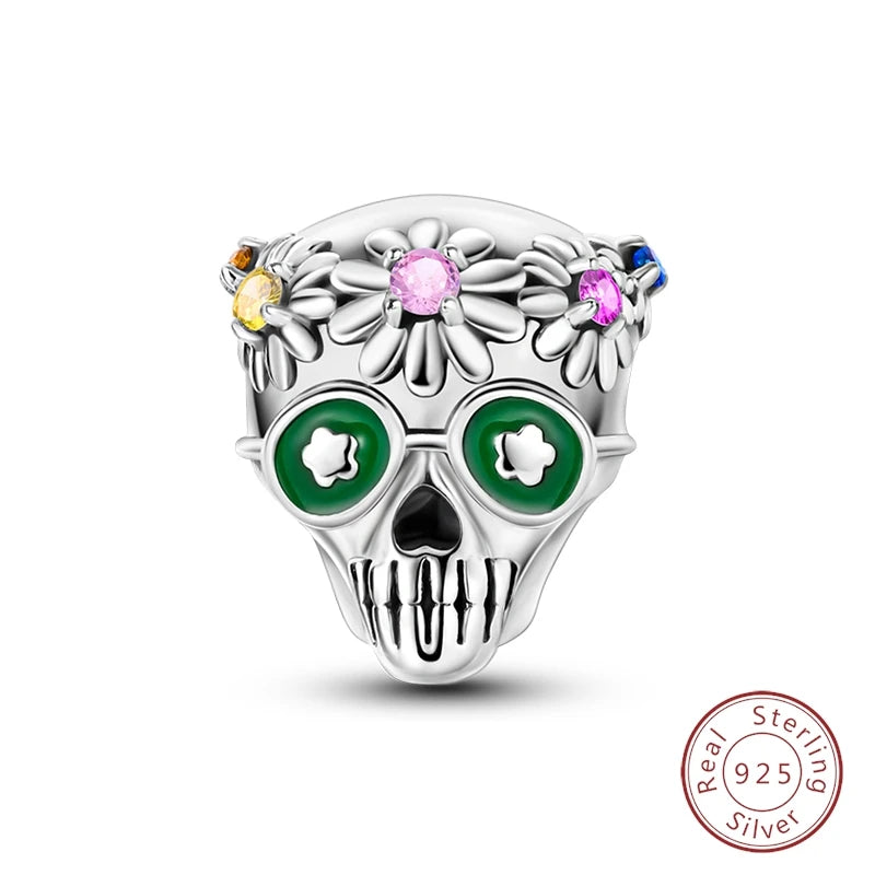 Halloween 925 Sterling Silver Design Charms Beads Pendants Suitable for Original Bracelet DIY Exquisite Making Jewelry