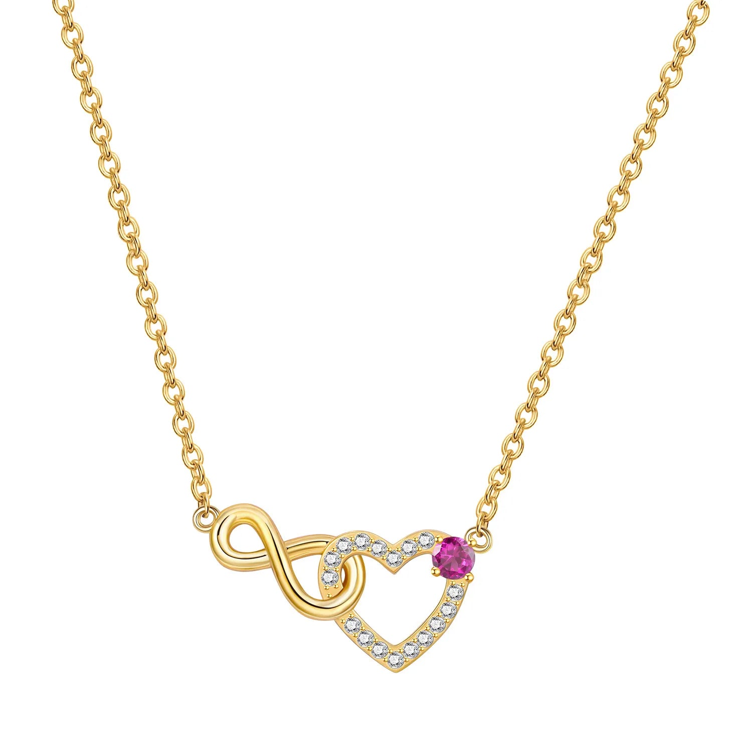 PANPOKI S925 Sterling Silver Infinite Love Eternal Pendant Necklace for Women Birthday Original Gifts Fashion Fine Jewelry