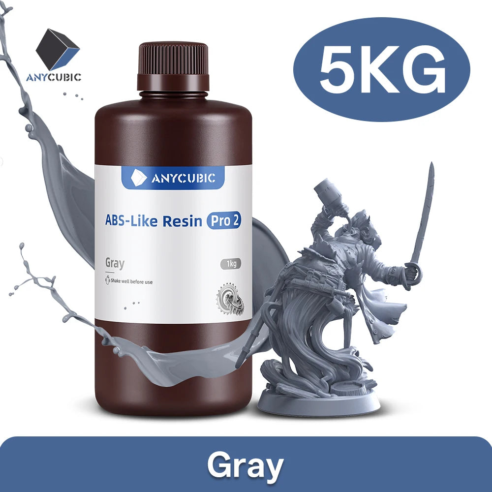 Newest Anycubic ABS-Like+ Resin Pro 2 Rapid UV Curing 405nm Standard Photopolymer Resin ABS 3D Resin High Precision for LCD