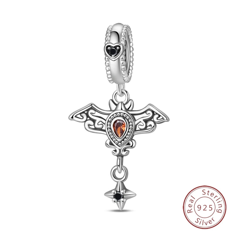 Halloween 925 Sterling Silver Design Charms Beads Pendants Suitable for Original Bracelet DIY Exquisite Making Jewelry