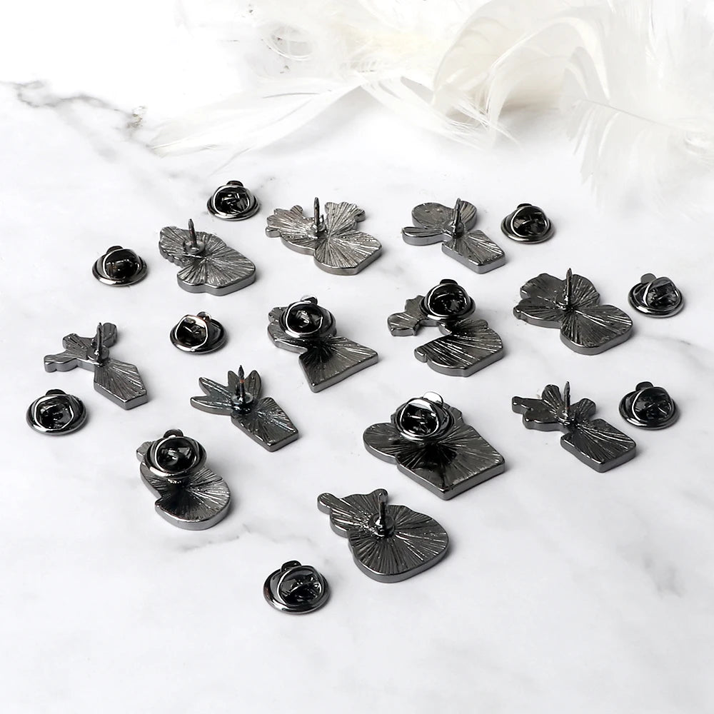 12 Styles Cute Cactus Enamel Pins Metal Plant Brooches Women Men Jeans Coat Lapel Pin Badges Kids Backpack Decoration Jewelry