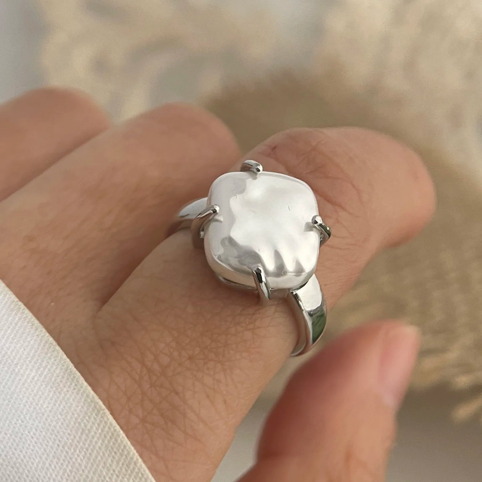 925 Sterling Silver Rings for Women Couple Minimalist Handmade Simple Round Line Ring Party Jewelry Gift Prevent Allergy