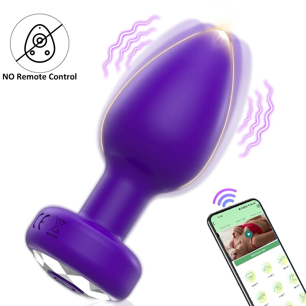 APP Wireless Remote Vibrating Butt Plug Anal Vibrator Sex Toys for Women Ass Dildo Prostate Masturbation Massager Men and Couple