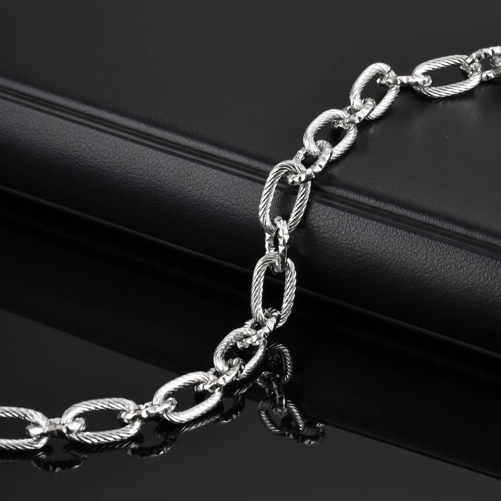 Vnox Cool Hand Made Stainless Steel Links Bracelets, Waterproof Mens Metal Chain Wristband, Punk Rock Jewelry