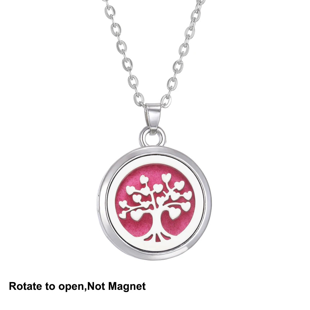 2023 New Aromatherapy Necklace Diffuser Pendant Aroma Jewelry Thread Rotate Open Locket Perfume Essential Oil Diffuser Necklace