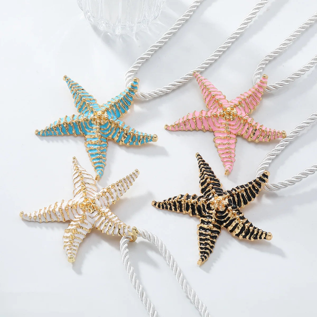 ZAA Bohemian Colorful Starfish Necklace for Women