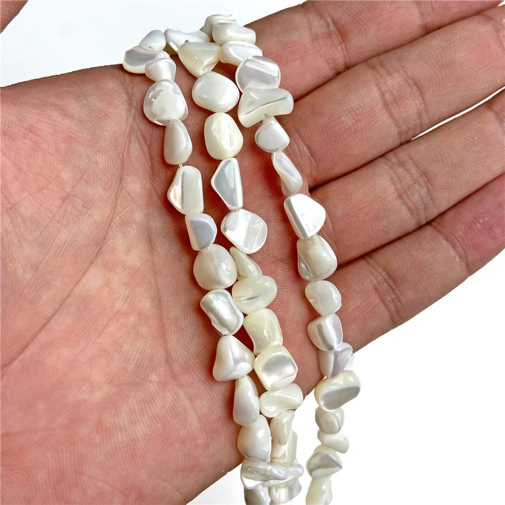100% Natural Shell Beads White Mother Of Pearl Heart Oval Star Butterfly Irregular Shape Charms Bead For Jewelry Making DIY 15"