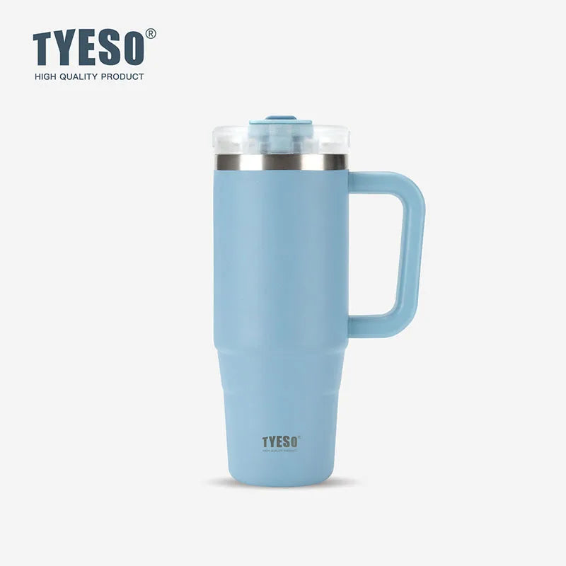 Tyeso Stainless Steel Vacuum Flask Double Wall Insulated Thermos Bottle Hot/Cold Travel Mug Leak-Proof Car Coffee Water Bottle