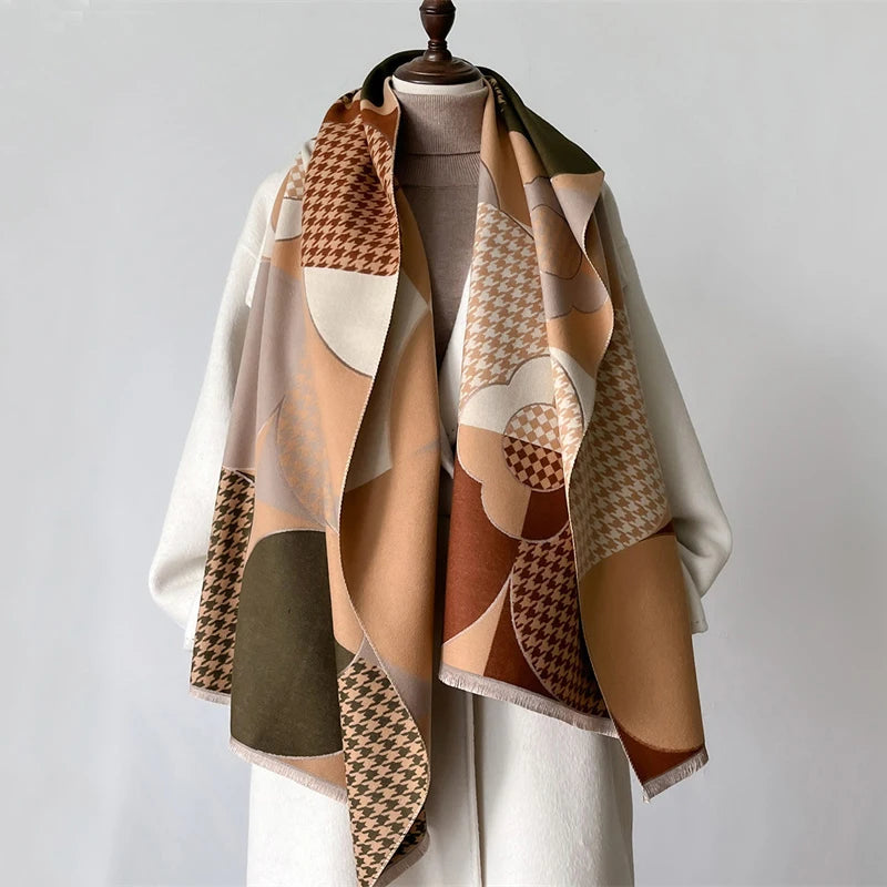 Cashmere Scarf for Women Thick Warm Winter Blanket Brand Female Luxury Quality Shawl Wrap Bufanda 2024 Poncho Echarpe Pashmina - Madeinsea©