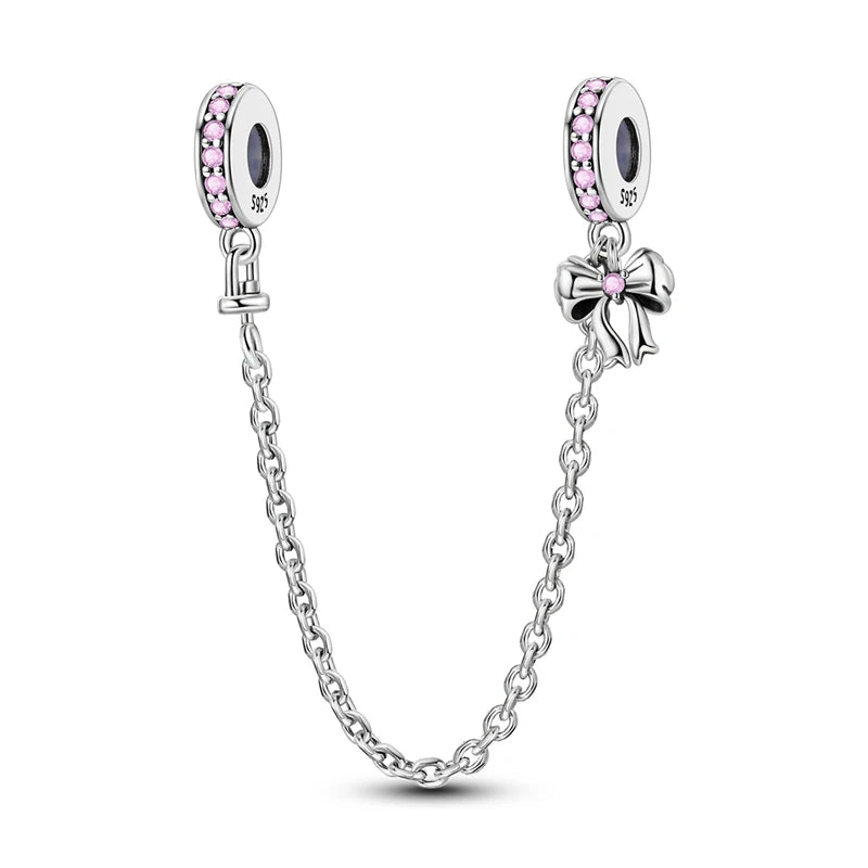 2024 Hot Sales 925 Sterling Silver Pink Charm Beads Pendent For Original Bracelets Charm Dangle Women Gril Jewelry Gifts