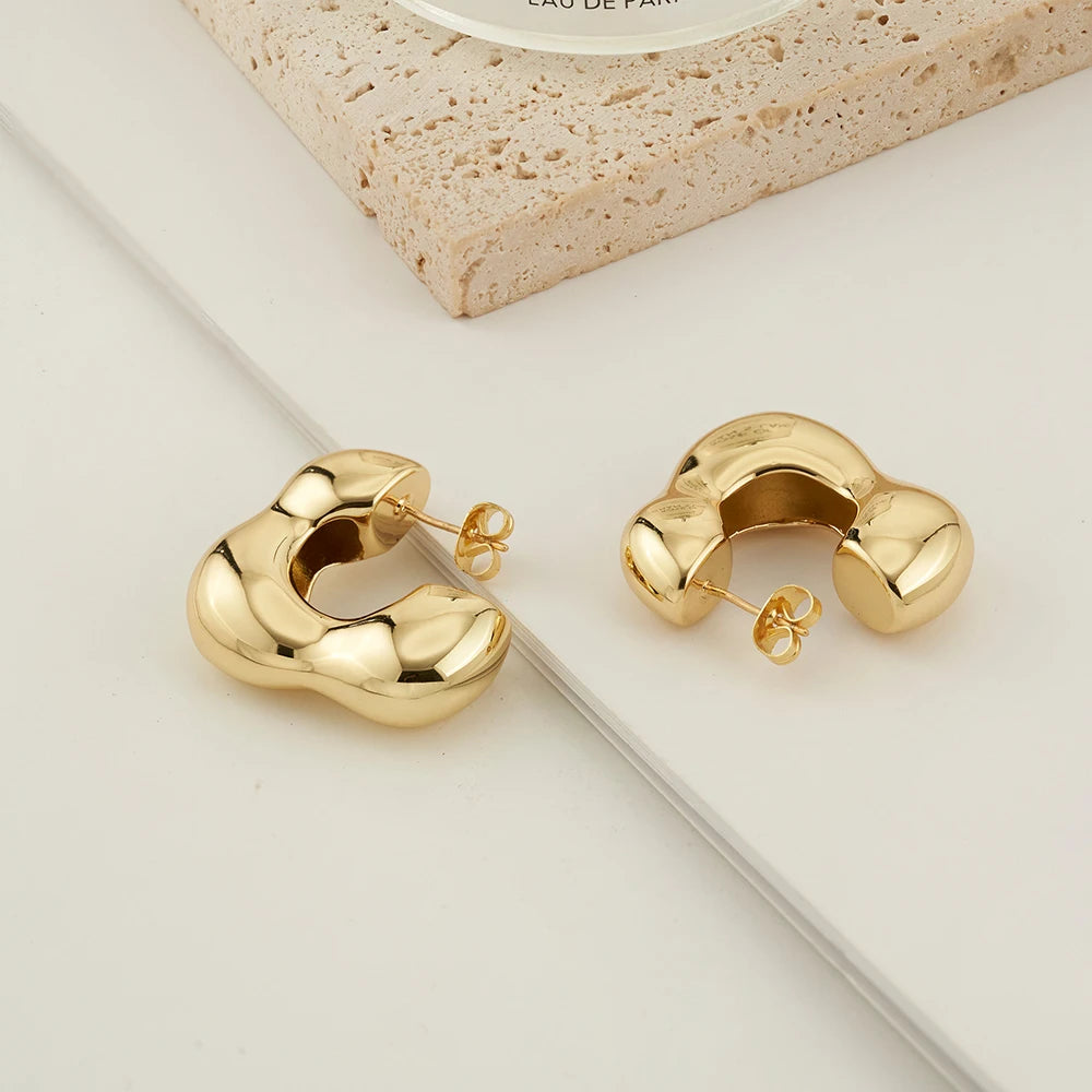 ENFASHION Aretes Cloud Stud Earrings For Women's 18K Gold Plated In Earings Fashion Hight Street Jewelry Gift Dailywear E241647