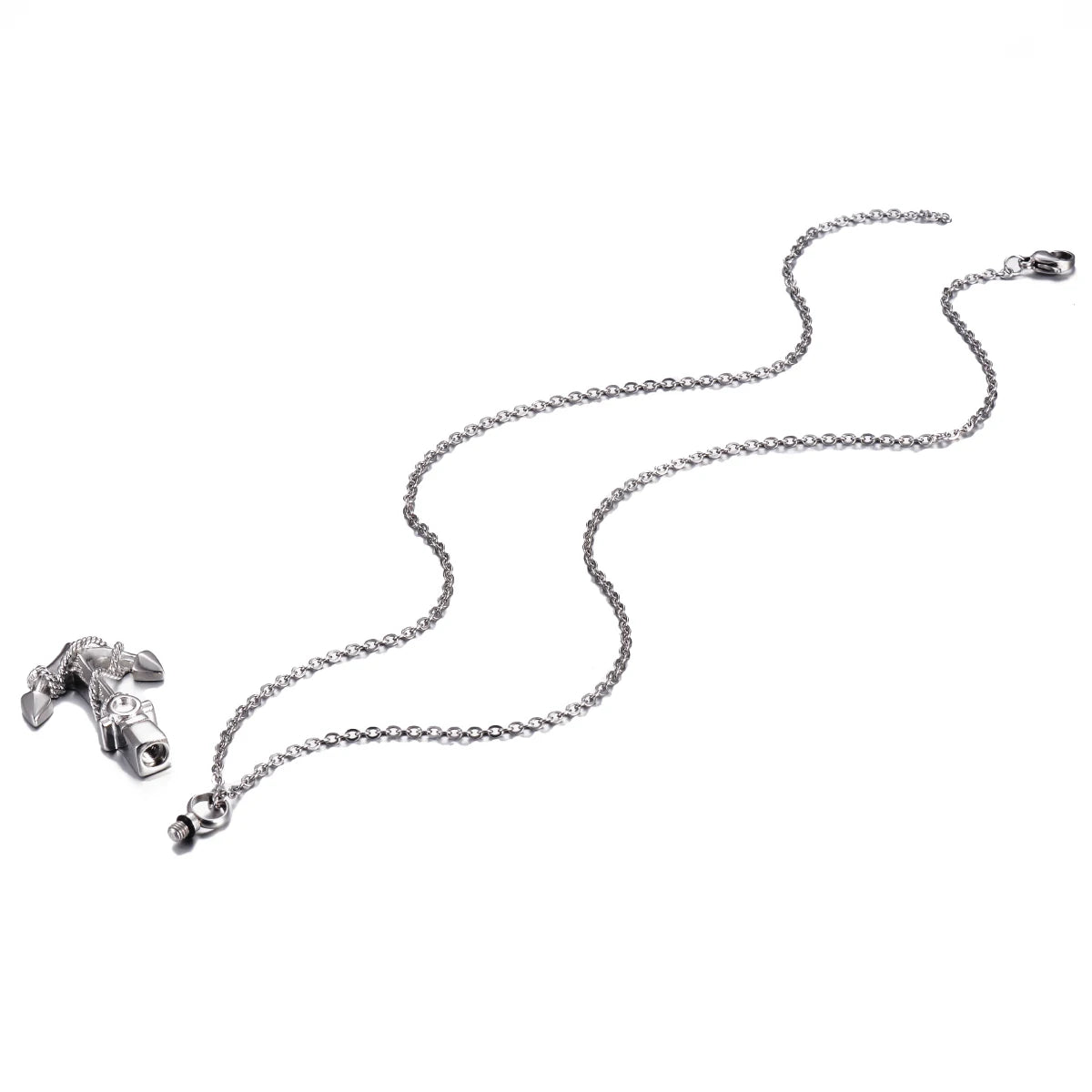 Bijoux de crémation pour cendres Collier d'urne d'ancre Hommes Femmes Thème océan Souvenir commémoratif Pendentif cendres pour frère Père