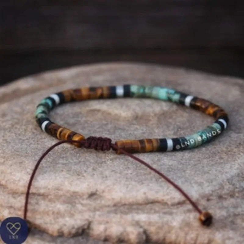Turquoise and tiger Eye minimalist bracelet,