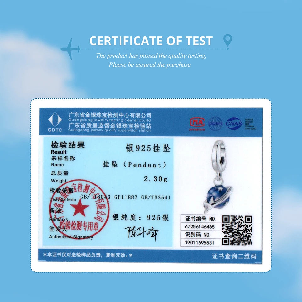 BAMOER Reiseserie Anhänger aus massivem 925er Sterlingsilber in Form eines Reisepasses, einer Kamera oder eines Flugzeugs, passend für Armbänder und DIY-Schmuckperlen