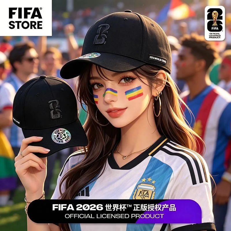 FIFA 2026 World Cup Denim Baseball Cap Bucket Hat Large Head Circumference Sun Protection Face Slimming Unisex Sports Hat