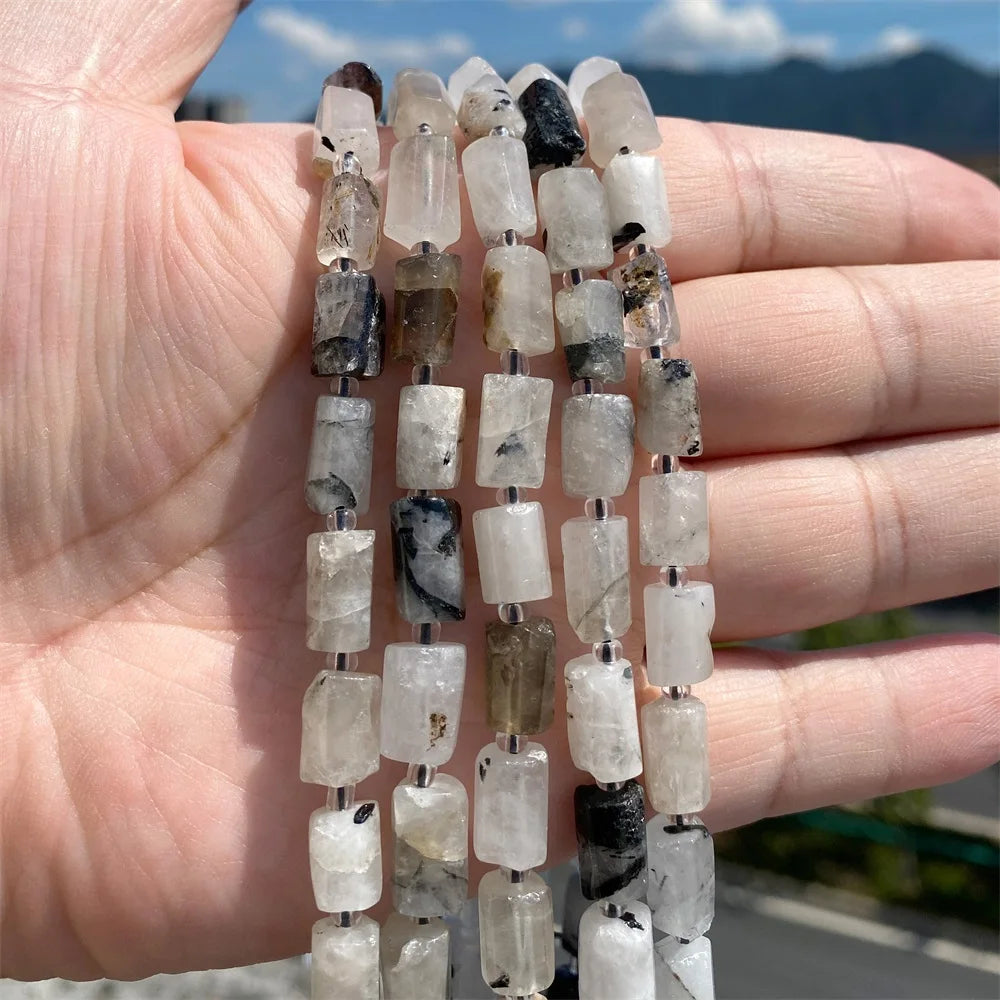 Natural Irregular Cylinder Stone Bead Charoite Amethyst Apatite Loose Charm Beads For Reiki Jewelry Making Bracelet Necklace DIY - Madeinsea©