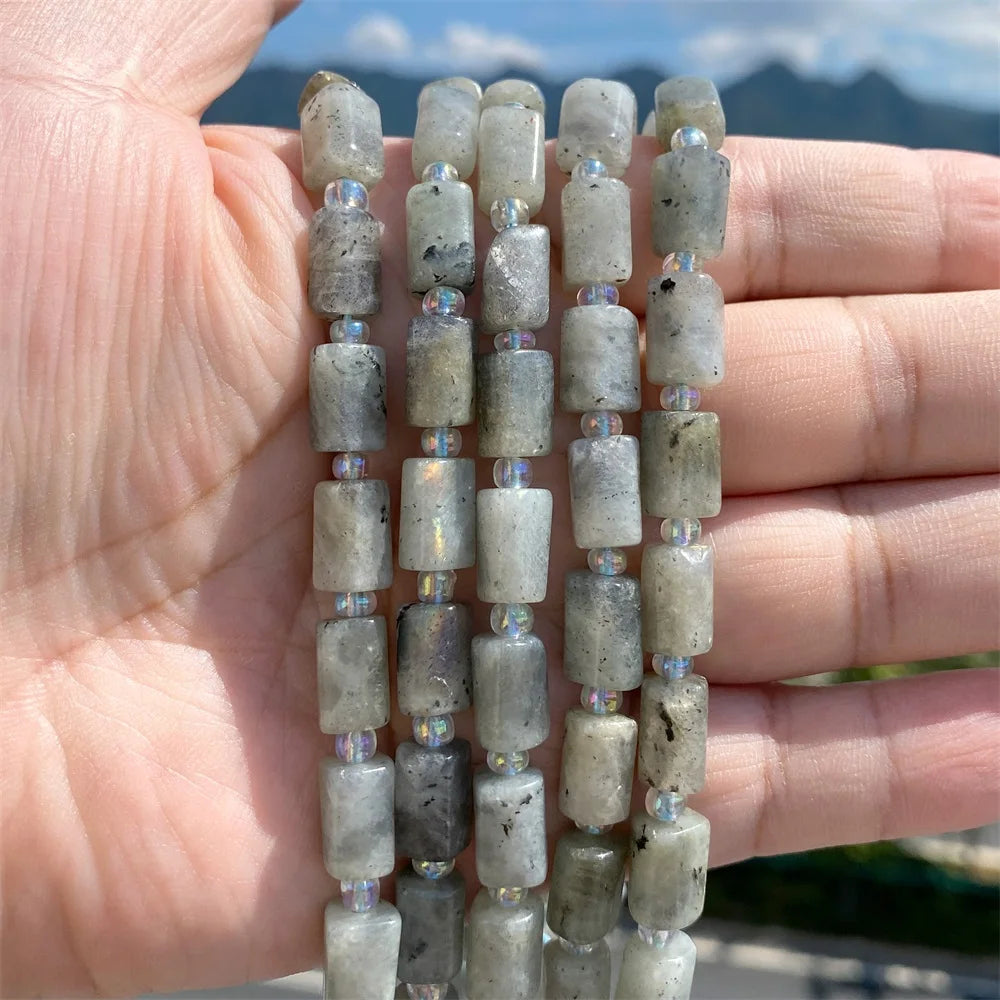 Natural Irregular Cylinder Stone Bead Charoite Amethyst Apatite Loose Charm Beads For Reiki Jewelry Making Bracelet Necklace DIY - Madeinsea©