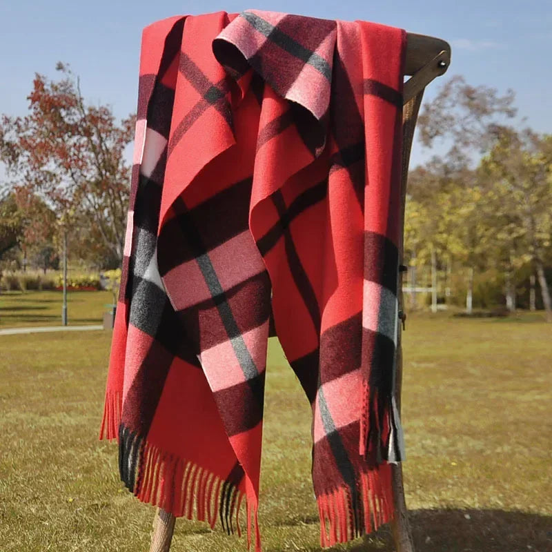 Winter Women's Scarf Luxury Brand British Classic Print Lattice Soft Female Cashmere Scarves Shawl Pashmina Checkered Shawls - Madeinsea©