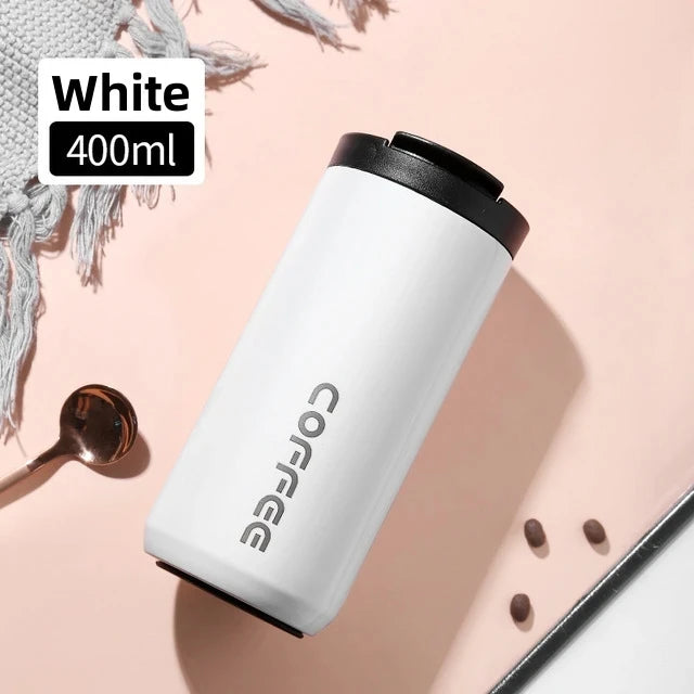 400ML Stainless Steel Coffee Thermos Leakproof Car Vacuum Flasks Thermal Coffee Mug Portable Travel Portable Insulated Bottle