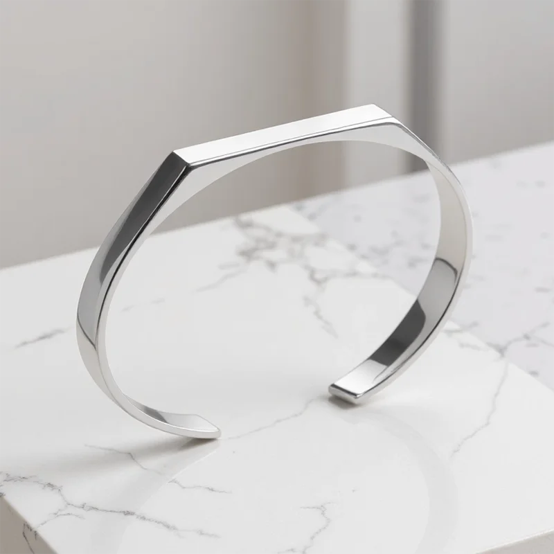 MKENDN Punk Black Gold Silver Color Twist Cuff Bangles High Polished Stainless Steel Couple Bracelets for Men Women Jeweley Gift