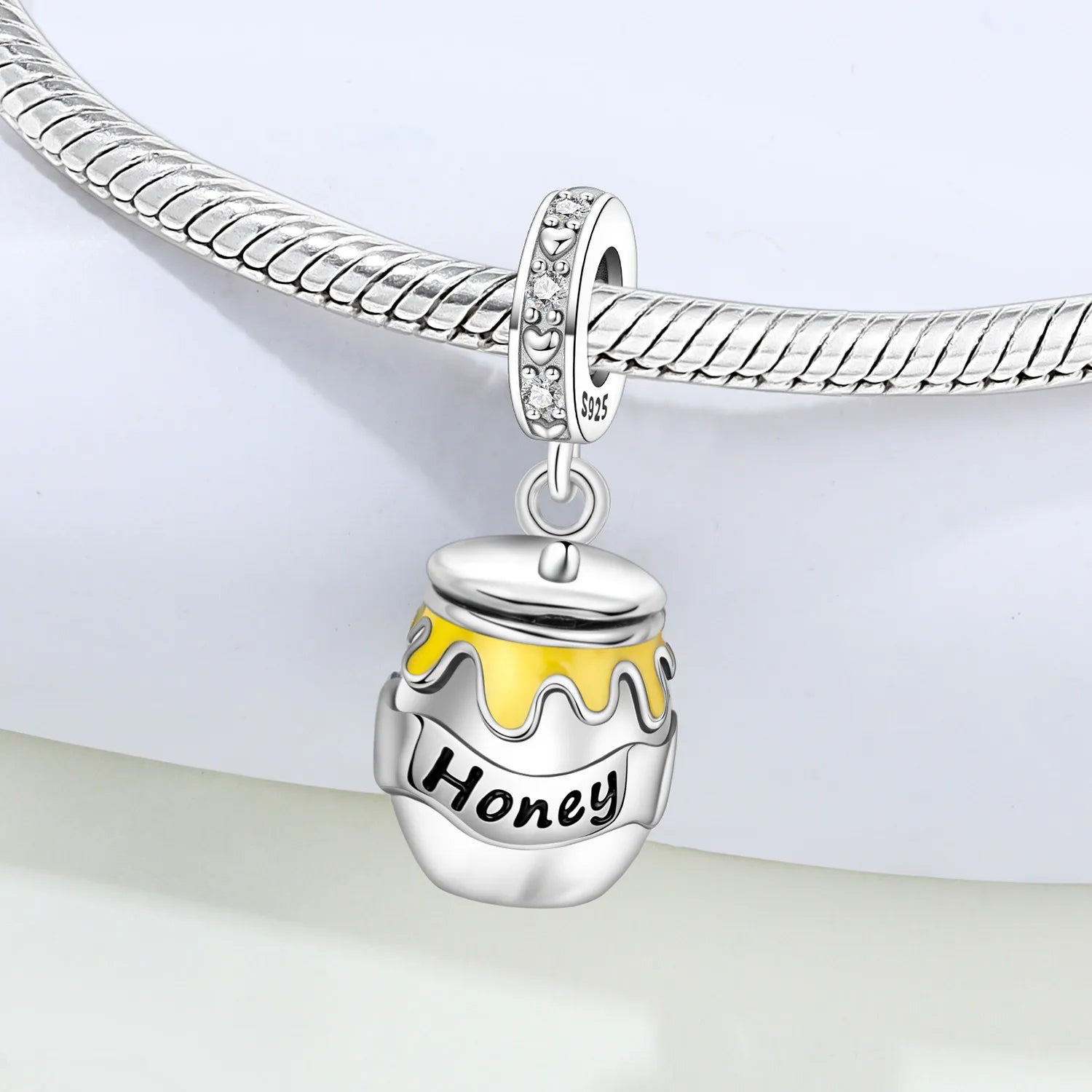 PANPOKI 925 Sterling Silver Honey Jar Beads Original Pendant Bracelet Charm Jewelry Party DIY Trendy Gifts