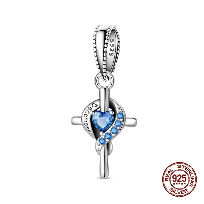 New 925 Sterling Silver Charms Beads Pendant From January To December Month Beads Fit Original Bracelet Charms Women Jewelry