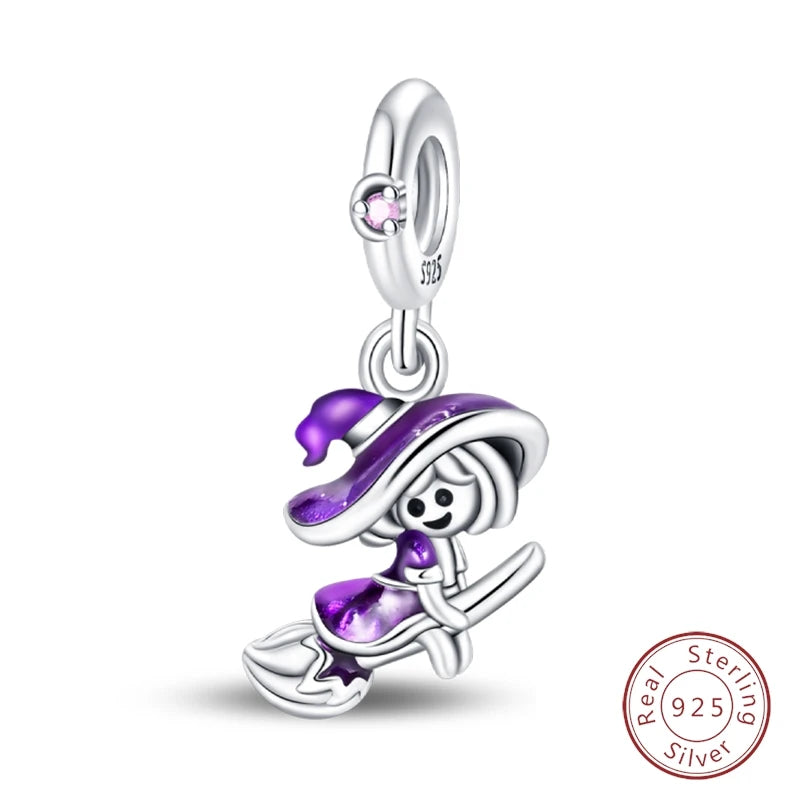 Halloween 925 Sterling Silver Design Charms Beads Pendants Suitable for Original Bracelet DIY Exquisite Making Jewelry