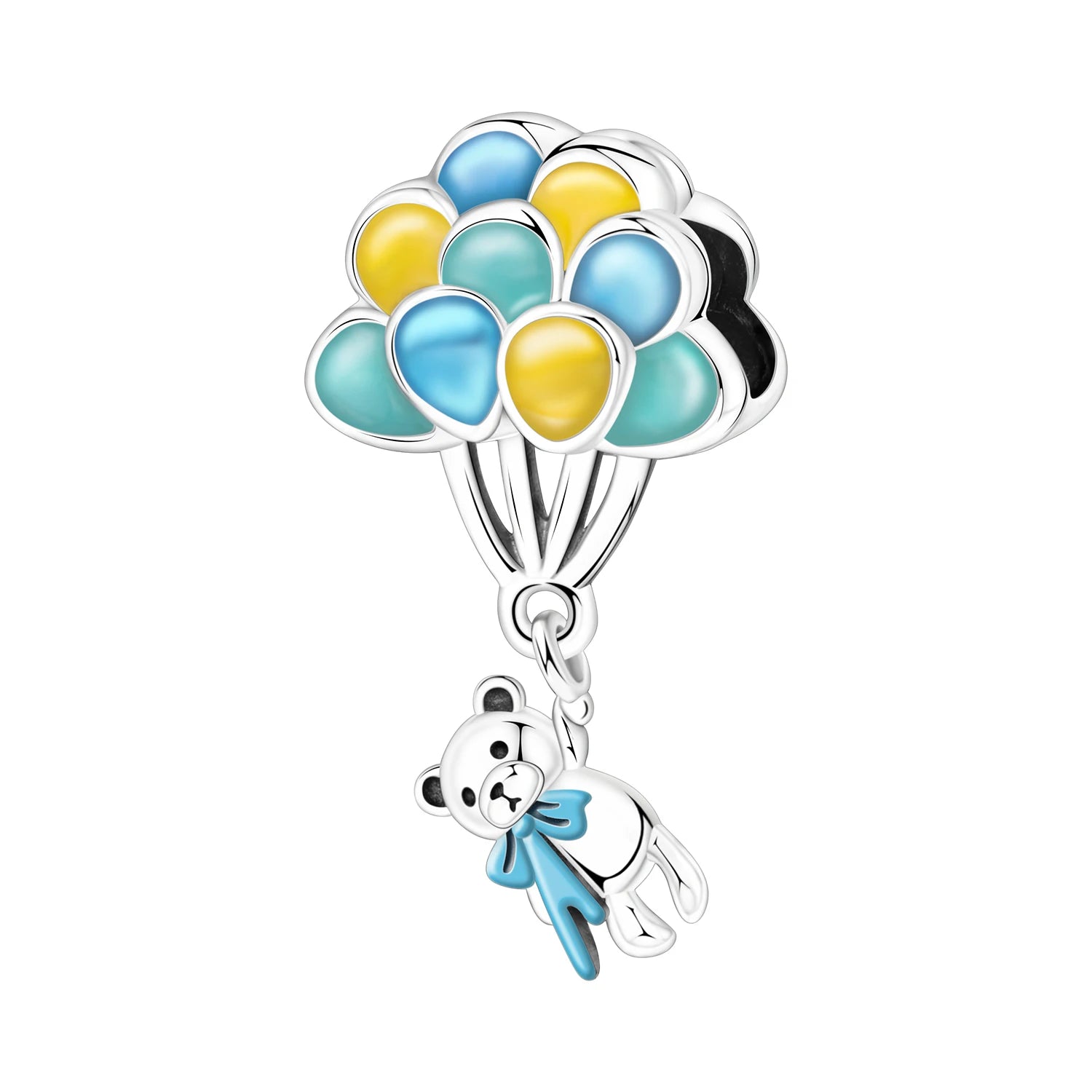 PANPOKI 925 Sterling Silver Blue Hat Penguin Animal Beads Original Pendants Bracelet Charm Jewelry Party DIY Trendy Gifts