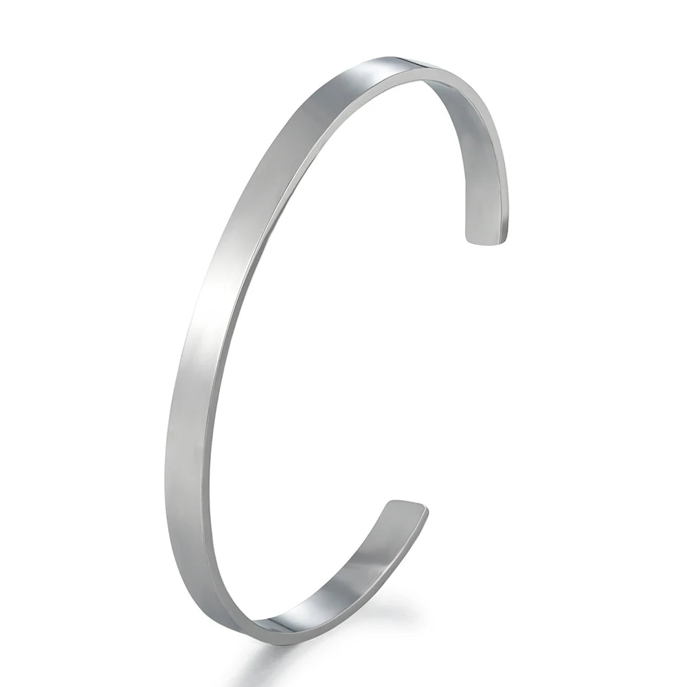 MKENDN Klassisches, leichtes Luxus-Armband aus Edelstahl – minimalistisches Unisex-Armband – Schmuckgeschenk für Paare