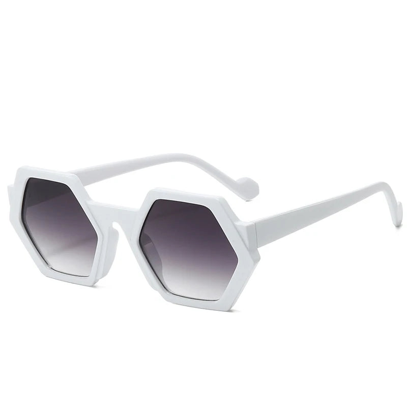 2025 Luxusmarkendesign Sechseck-Sonnenbrille Kleiner Rahmen Unregelmäßige Ins Mode Sonnenbrille Polygon Sonnenschutz für Frauen Männer UV400