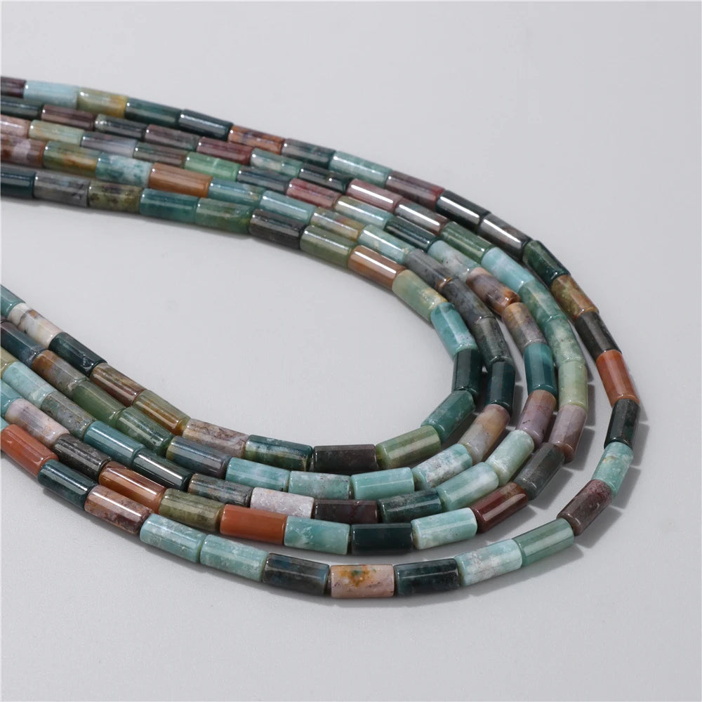5x9mm Natural Cylinder Column Stone Bead Agat Aventurine Amethyst Jasper Quartz Loose Spacer Beads DIY Necklace Earring Bracelet