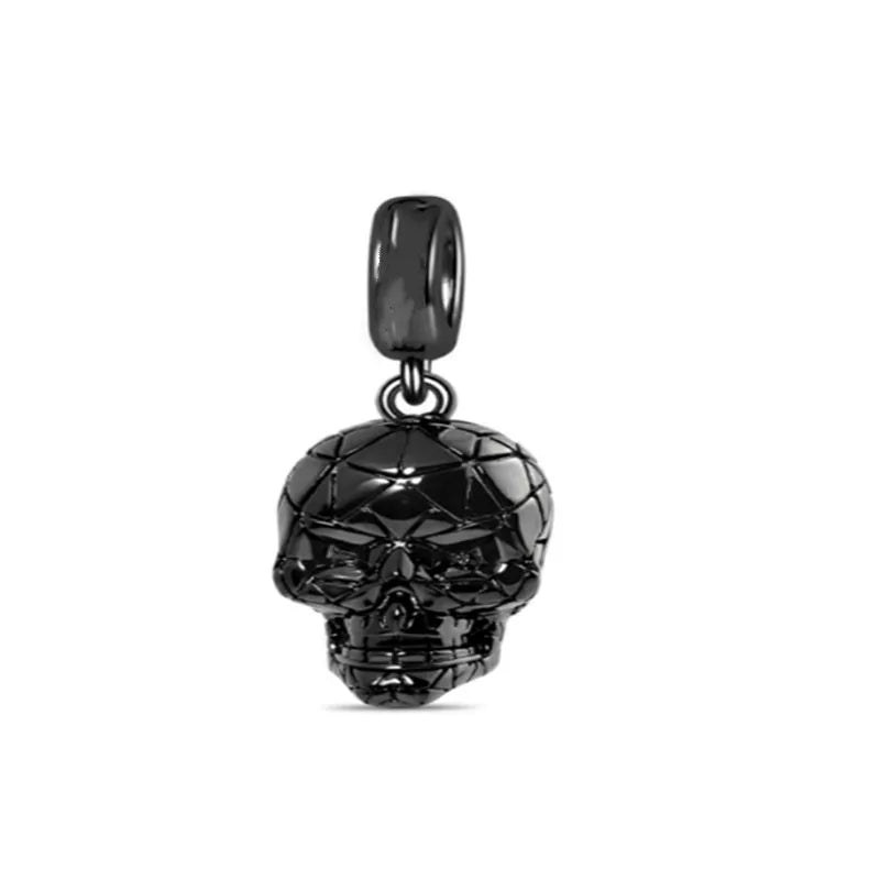 New 925 Silver Dark Black Series Charm Clown Bead Spider Pendant Talisman Women's Jewelry Fit Original European Bracelet Gift