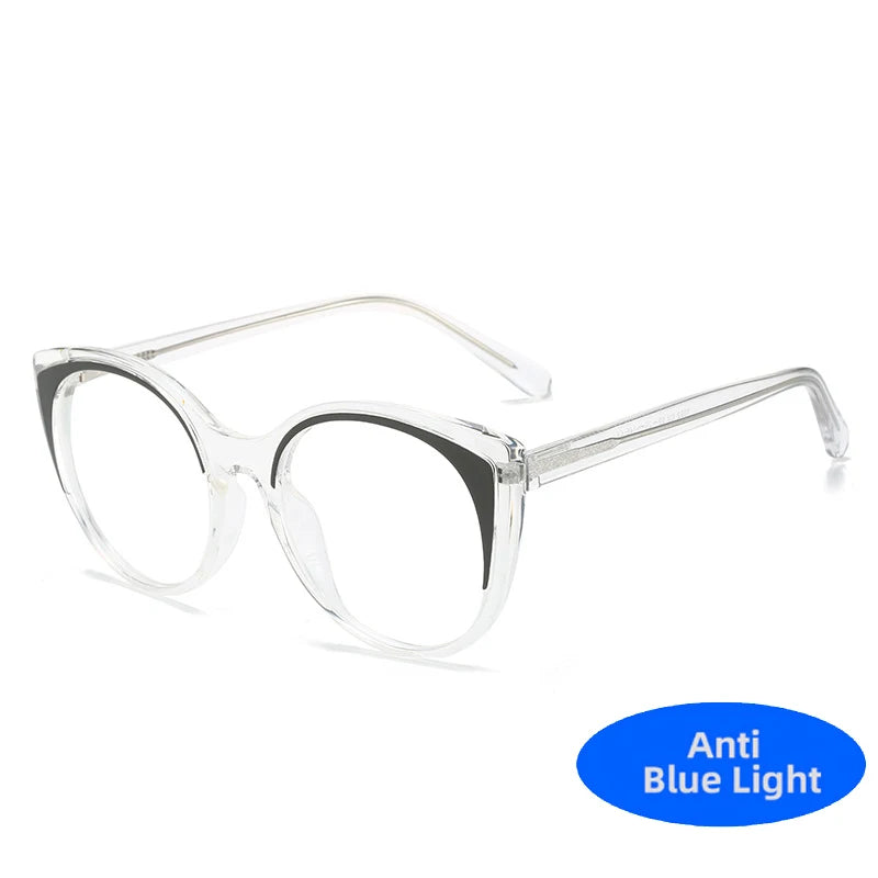 High Quality TR90 Computer Glasses Frame Women Men Anti Blue Light Cat Eye Eyewear Blocking Glasses Optical Spectacle Eyeglass