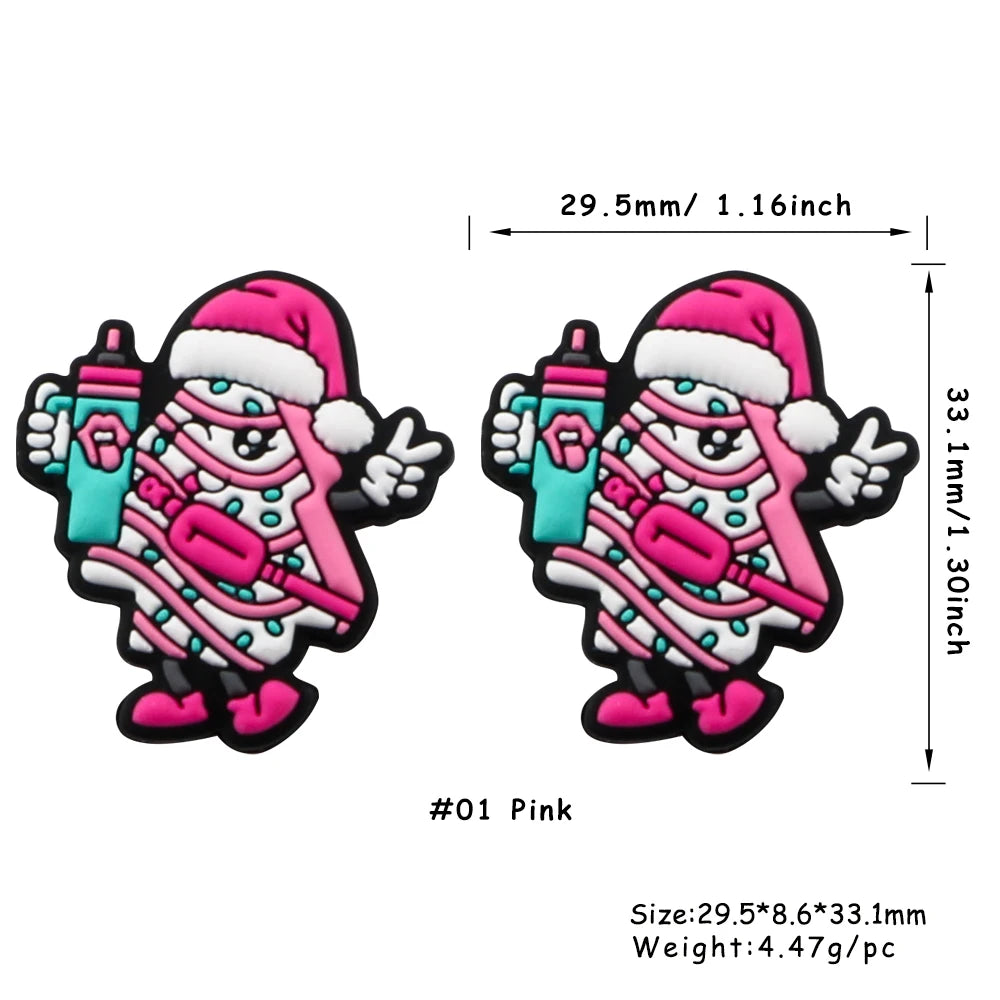 Lot de 5 ou 10 perles en silicone stéréoscopiques en forme de pingouin et de singe pour la fabrication de porte-clés et de bracelets faits à la main