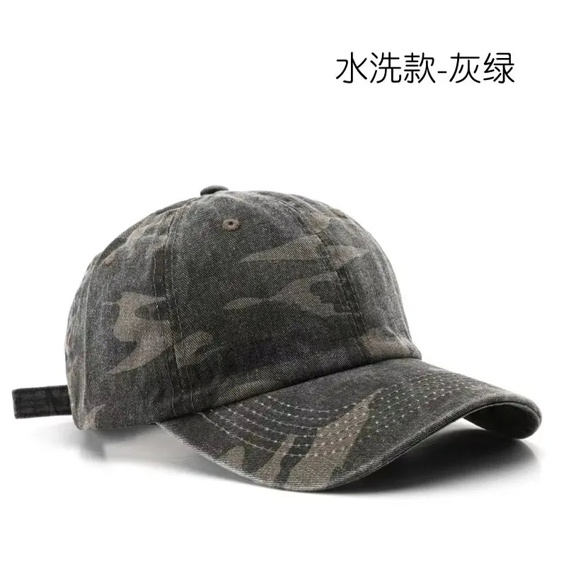 New Japanese Style Street Tide Brand Soft Top Camouflage Baseball Cap Female Face Little Wild Peaked Cap