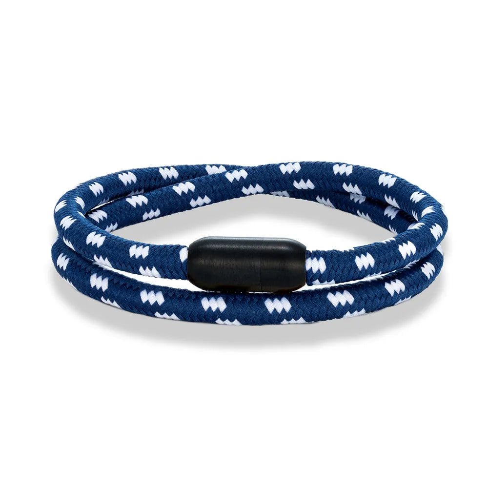 MKENDN Nautical Style Double Strand Rope With Stainless Steel Magnet Clasp Wrap Bangle Unique Sailing-Inspired Gift for Women