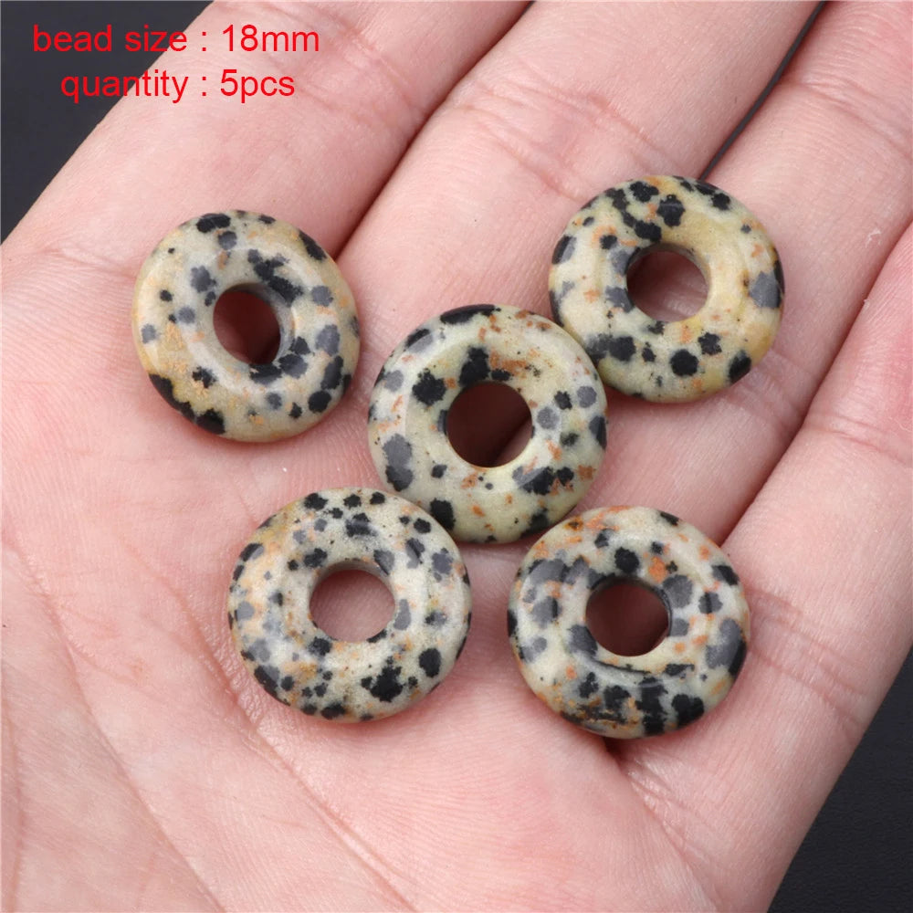 Natural Dalmation Jaspers Stone Bead Round Tube Square Shape Loose Beaded Fit Jewelry Making Accessories Diy Bracelets Necklace