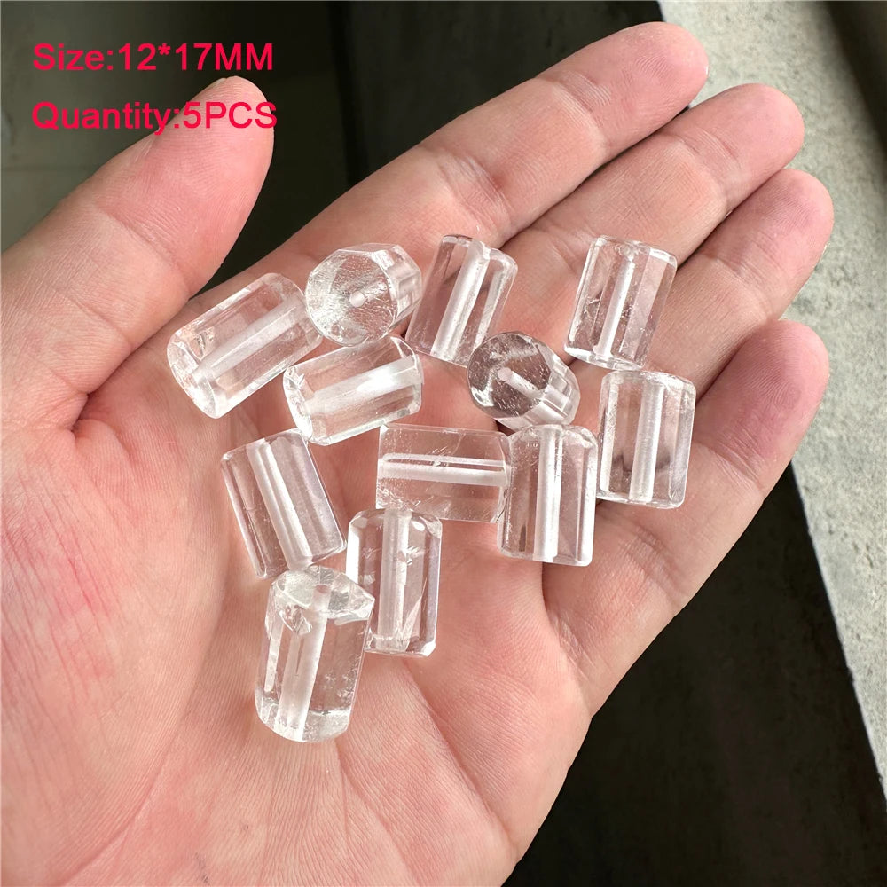 Wholesale Natural Stone Clear Quartz Crystals Beads Faceted Smooth Irregular Loose Bead For Jewelry Making Charm Accessories DIY