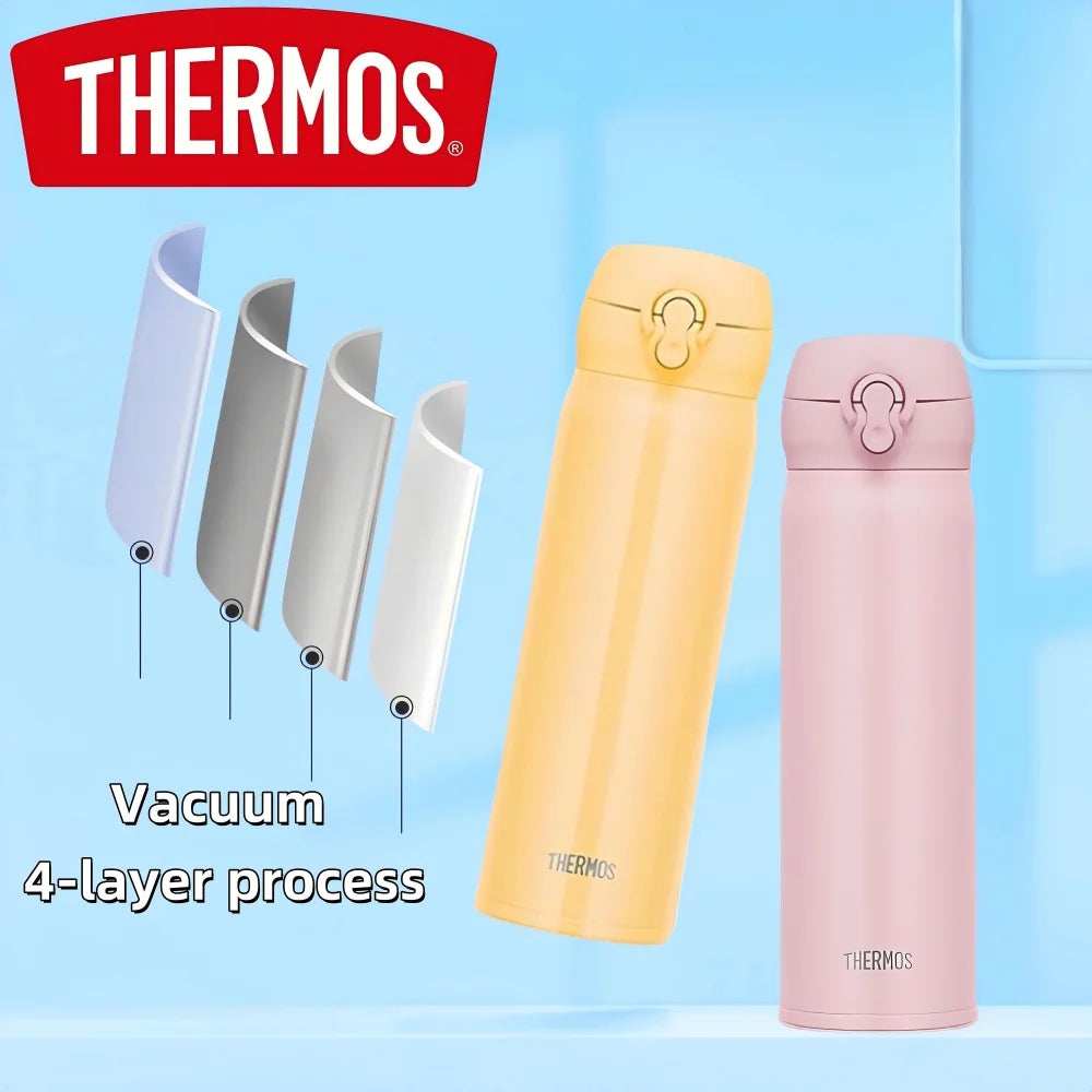 THERMOS Bottle 350/500ml Thermal Mug Stainless Steel Vacuum Flasks,6 H Keep Hot Cold, Leakproof Coffee for Office Outdoor Travel