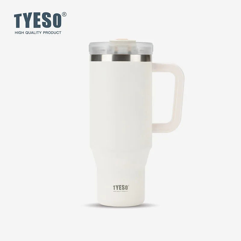 Tyeso Stainless Steel Vacuum Flask Double Wall Insulated Thermos Bottle Hot/Cold Travel Mug Leak-Proof Car Coffee Water Bottle