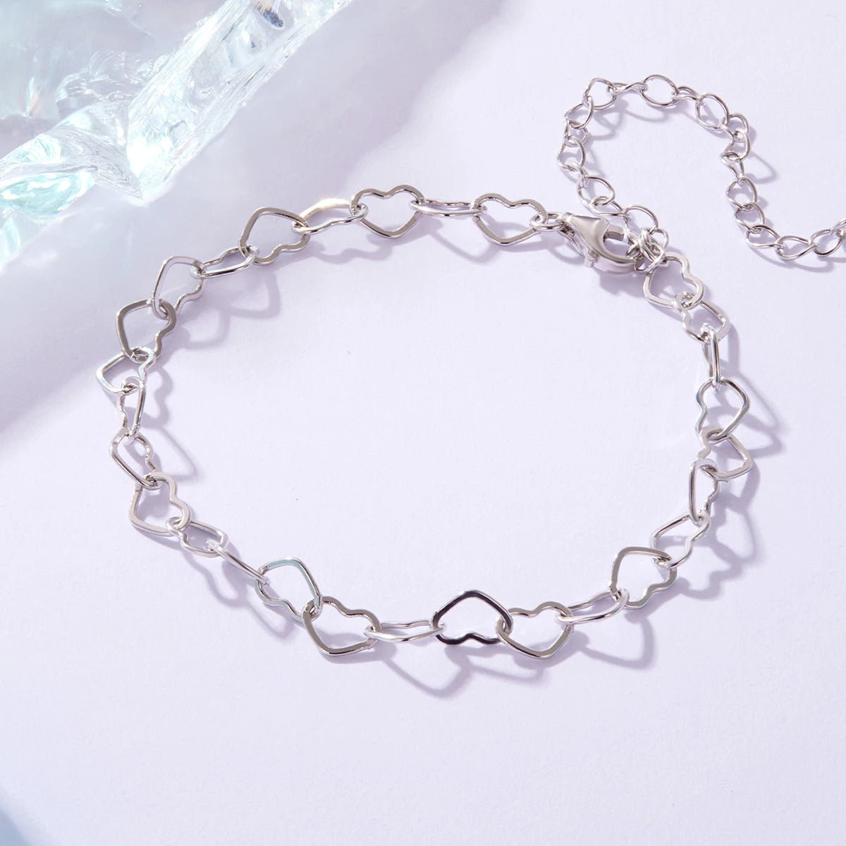 WOSTU 925 Sterling Silver Hot Selling Stacked Chain Bracelets For Women, Butterfly Heart Cross Clover Wrist Link Girl Party Gift