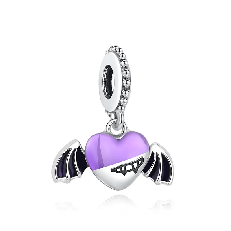 Original 925 Sterling Silver Charms Beads Wizard Hat Dragon Charm Halloween Fit Brand Bracelets Necklaces Women DIY Jewelry