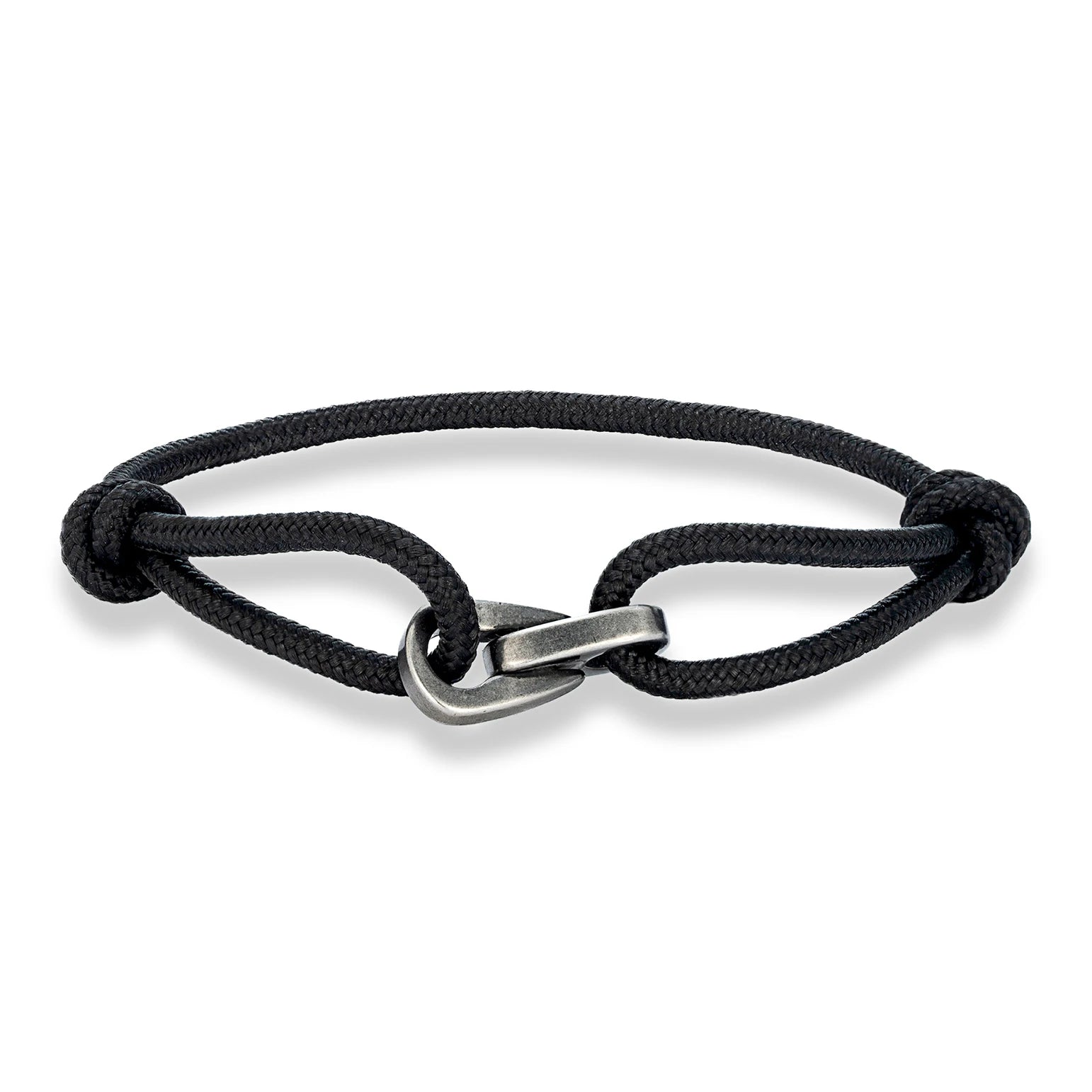 MKENDN Vintage Oxidized Black Chain Link Rope Bracelet Men Women Stainless Steel Motorcycle Jewelry Water Drop Accessories Gifts