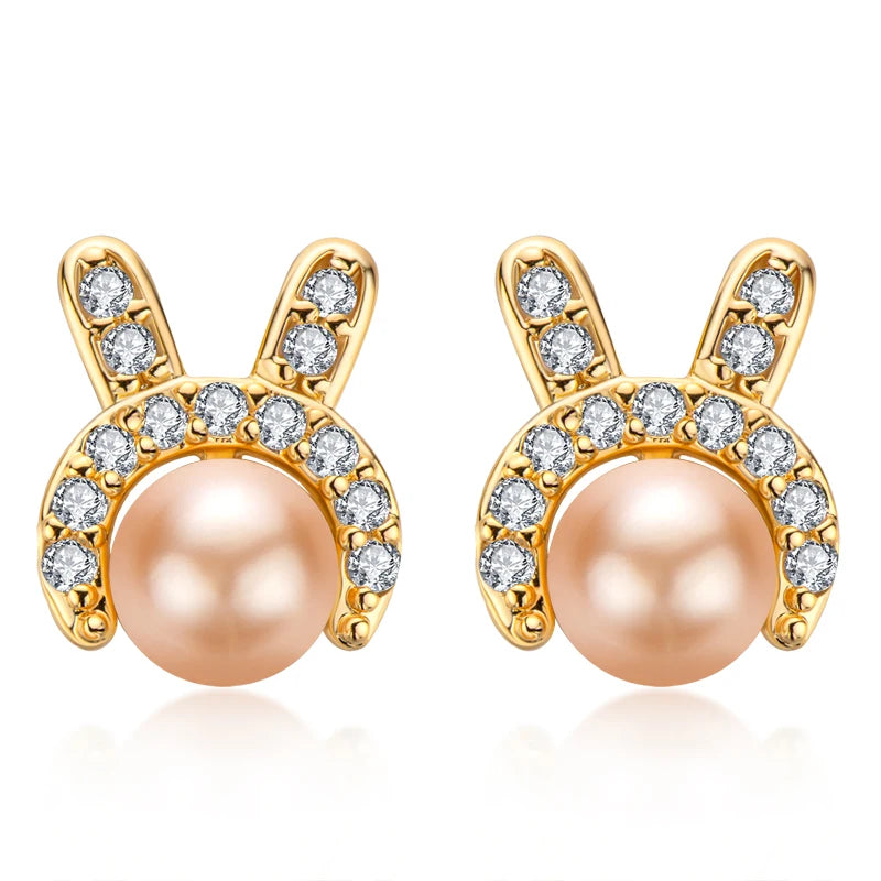 OXTAO 1Pair Fashion  Women Stud Earrings Crystal Ear Climbers / Crawlers Clear Rhinestone Earring For Women Party Jewelry Gift