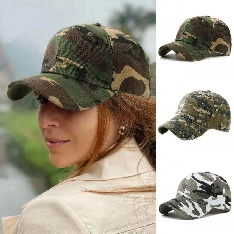 Outdoor Sunscreen Cycling Motorcycle Sunhat Camouflage Printed Sports Jungle Hiking Hunting Sunscreen Visors Golf Baseball Caps