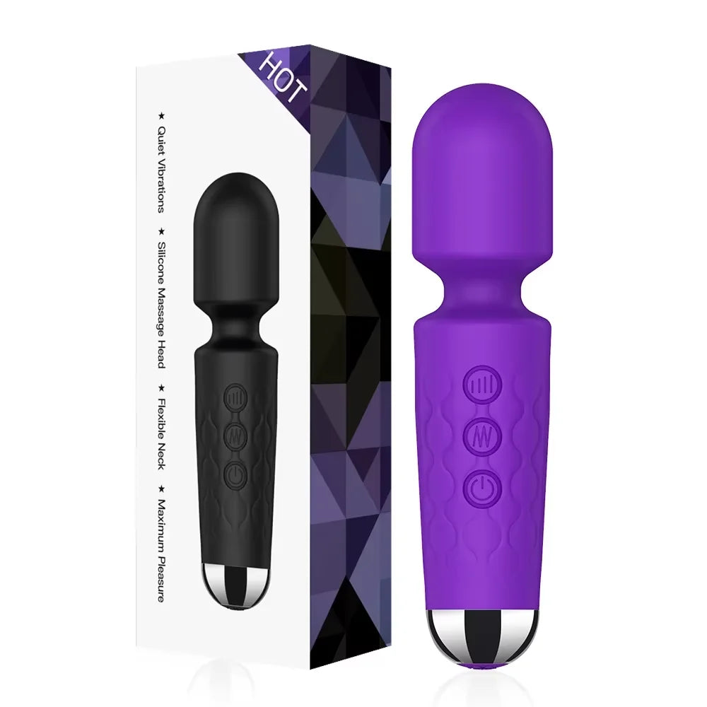 Powerful AV Vibrator Magic Wand 20 Speeds Clitoris Stimulator Sex Toys for Women G spot Massager Adult Female Sex Erotic Product
